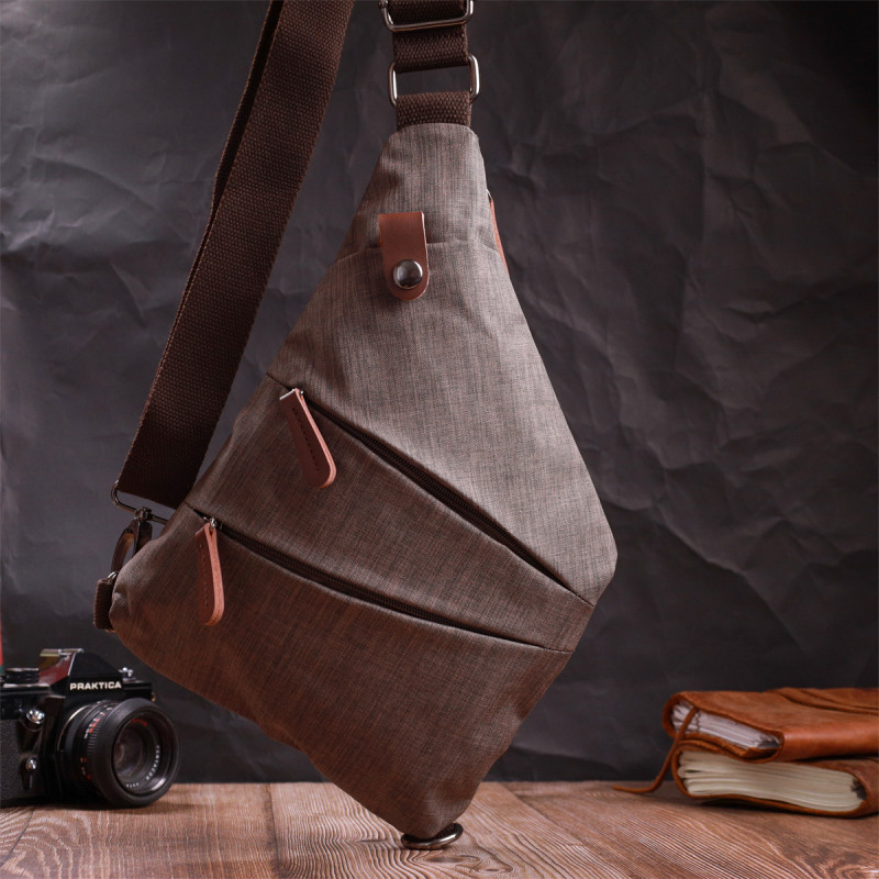 Замечательная сумка через плечо для мужчин из текстиля Vintage Песочный