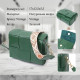 Компактна вечірня сумка для жінок з палітурками з натуральної шкіри Vintage Зелена
