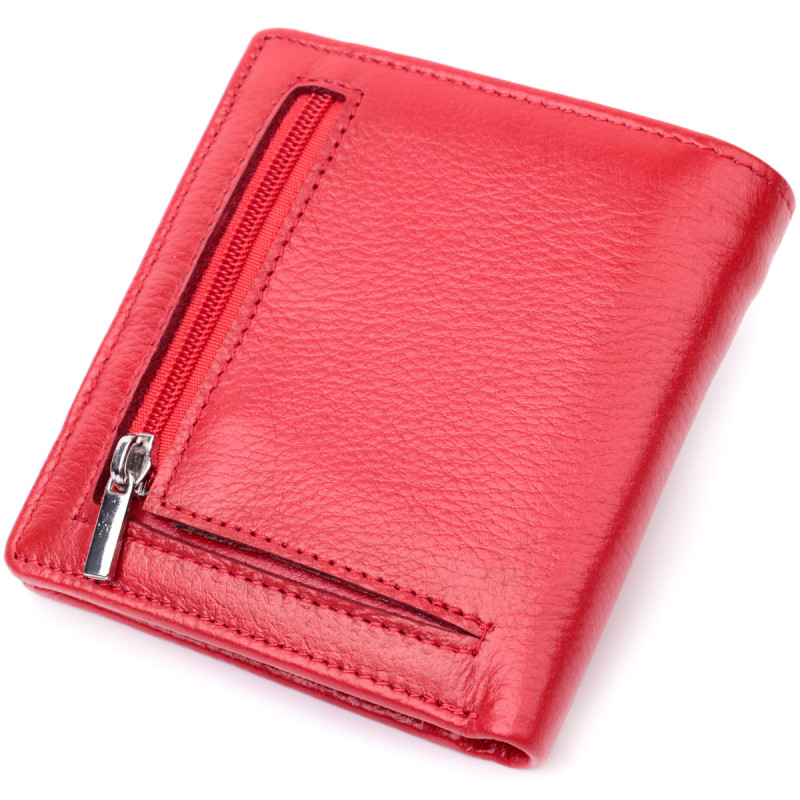Яркий женский кошелек из натуральной кожи ST Leather Красный