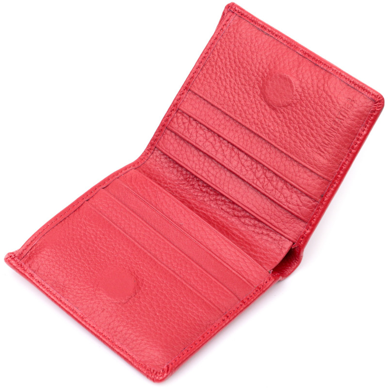 Яркий женский кошелек из натуральной кожи ST Leather Красный