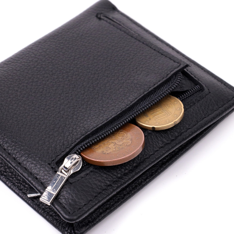 Жіночий гаманець в класичному чорному кольорі ST Leather Чорний