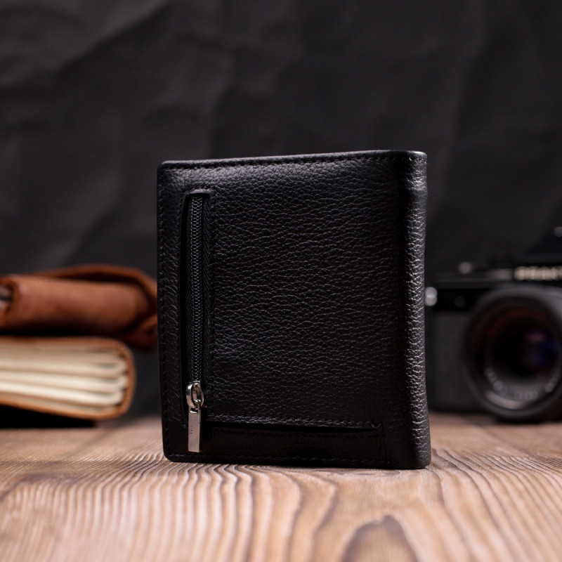 Жіночий гаманець в класичному чорному кольорі ST Leather Чорний
