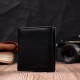 Женский кошелек в классическом черном цвете из натуральной кожи ST Leather Черный