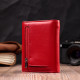Яркий женский кошелек с монетницей из натуральной кожи ST Leather Красный