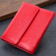Женский яркий кошелек с монетницей из натуральной кожи ST Leather Красный