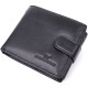 Качественный горизонтальный бумажник из натуральной кожи ST Leather Черный