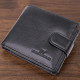 Качественный горизонтальный бумажник из натуральной кожи ST Leather Черный