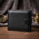 Качественный горизонтальный бумажник из натуральной кожи ST Leather Черный