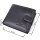 Качественный горизонтальный бумажник из натуральной кожи ST Leather Черный