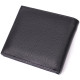 Кошелек среднего размера с оригинальной монетницей из натуральной кожи ST Leather Черный