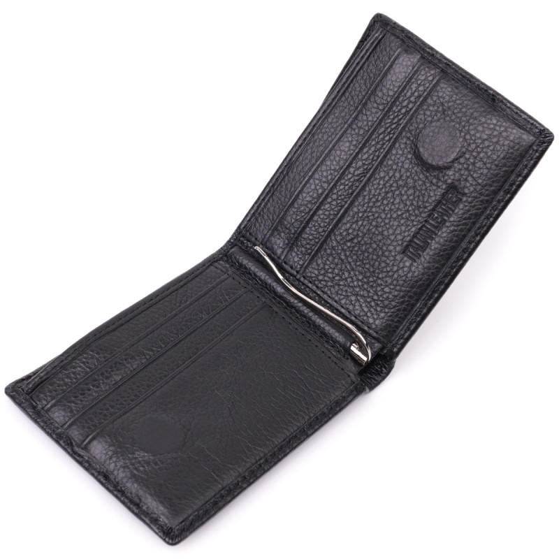 Відмінний затиск із натуральної шкіри ST Leather Чорний