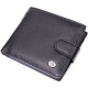 Горизонтальное мужское портмоне из натуральной кожи ST Leather Черный
