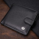 Горизонтальне чоловіче портмоне з натуральної шкіри ST Leather Чорний