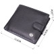 Горизонтальное мужское портмоне из натуральной кожи ST Leather Черный