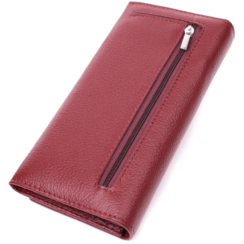 Женский оригинальный кошелек из натуральной кожи ST Leather Бордовый