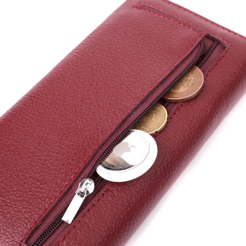 Женский оригинальный кошелек из натуральной кожи ST Leather Бордовый