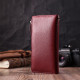 Вертикальный женский кошелек-клатч из натуральной кожи ST Leather Бордовый