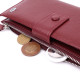 Вертикальный женский кошелек-клатч из натуральной кожи ST Leather Бордовый