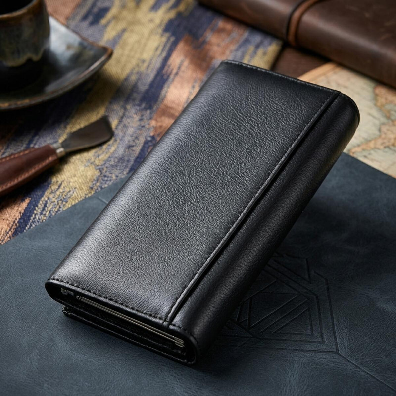 Женский классический кошелек из натуральной кожи ST Leather Черный
