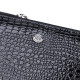 Стильный фактурный клатч на два отделения из лакированной натуральной кожи ST Leather Черный
