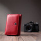 Женский кошелек горизонтального формату из натуральной кожи ST Leather Красный