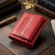 Компактное женское портмоне с монетницей из натуральной кожи ST Leather Красный