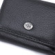 Небольшое женское портмоне с монетницей из натуральной кожи ST Leather Черный