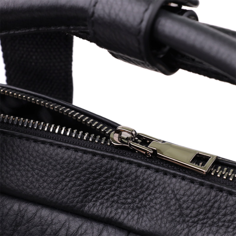 Портфель для мужчин из натуральной кожи Vintage Черный