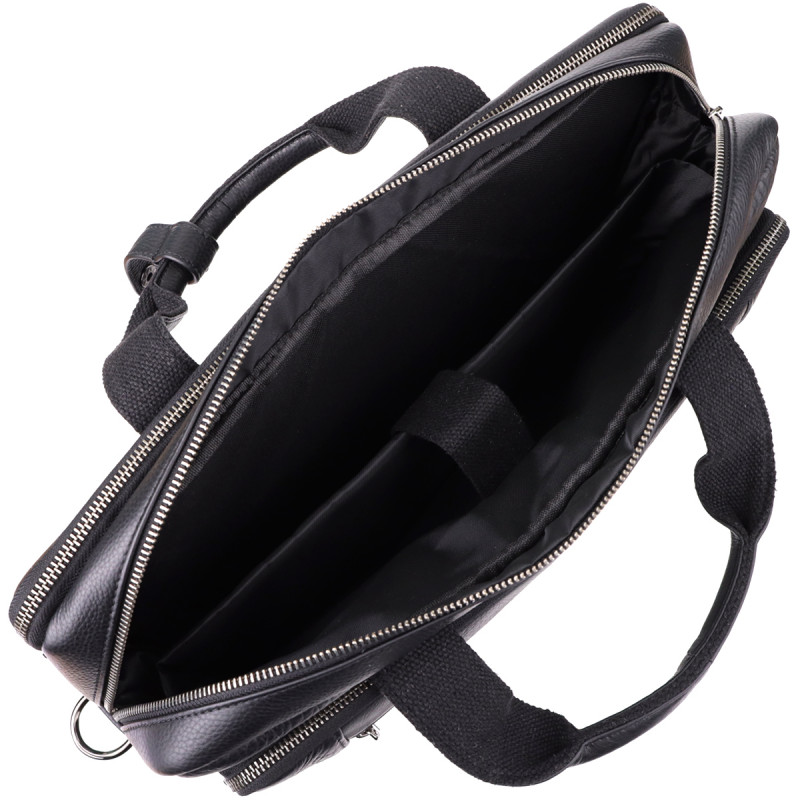 Портфель для мужчин из натуральной кожи Vintage Черный