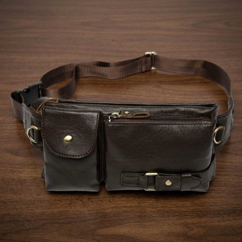 Поясна cумка чоловіча Vintage Коричнева