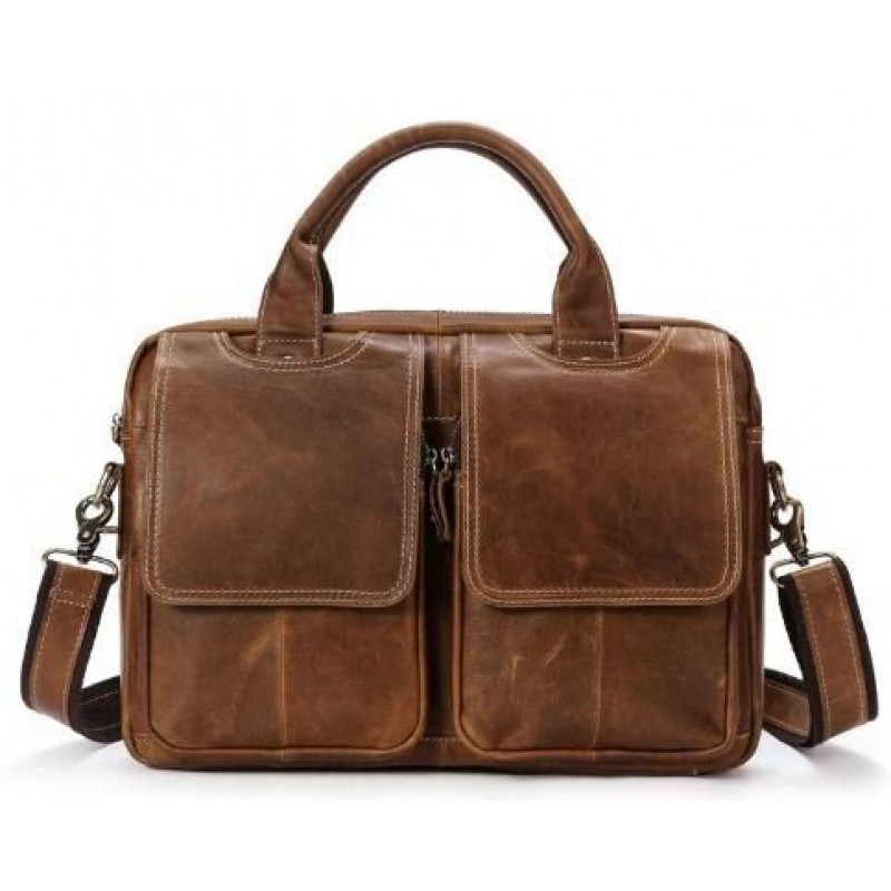Сумка для ноутбуку з натуральної шкіри Vintage Коричнева