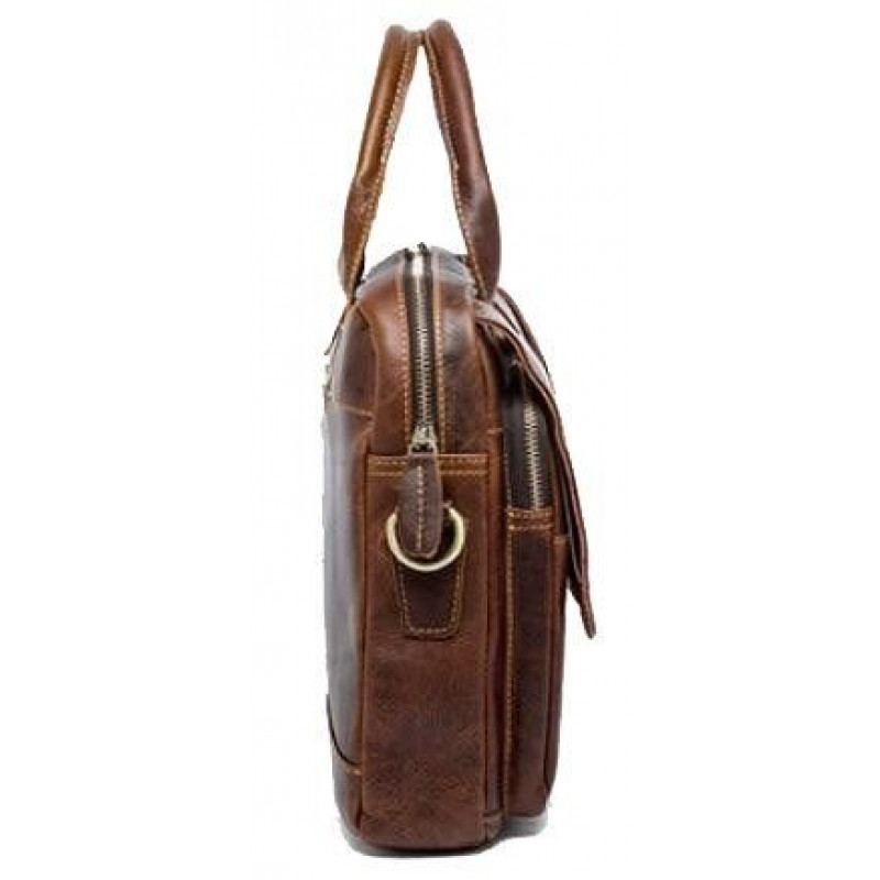 Сумка для ноутбуку з натуральної шкіри Vintage Коричнева