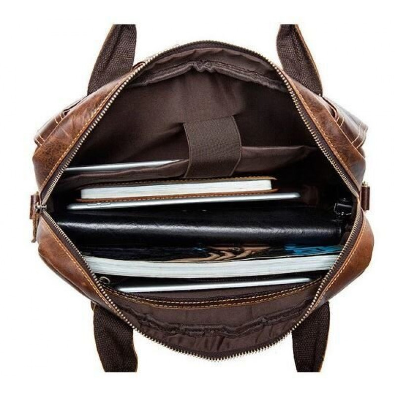 Сумка для ноутбуку з натуральної шкіри Vintage Коричнева