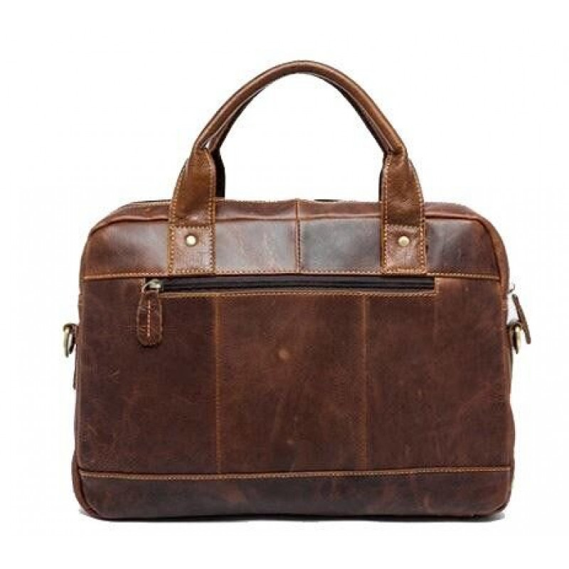 Сумка для ноутбуку з натуральної шкіри Vintage Коричнева