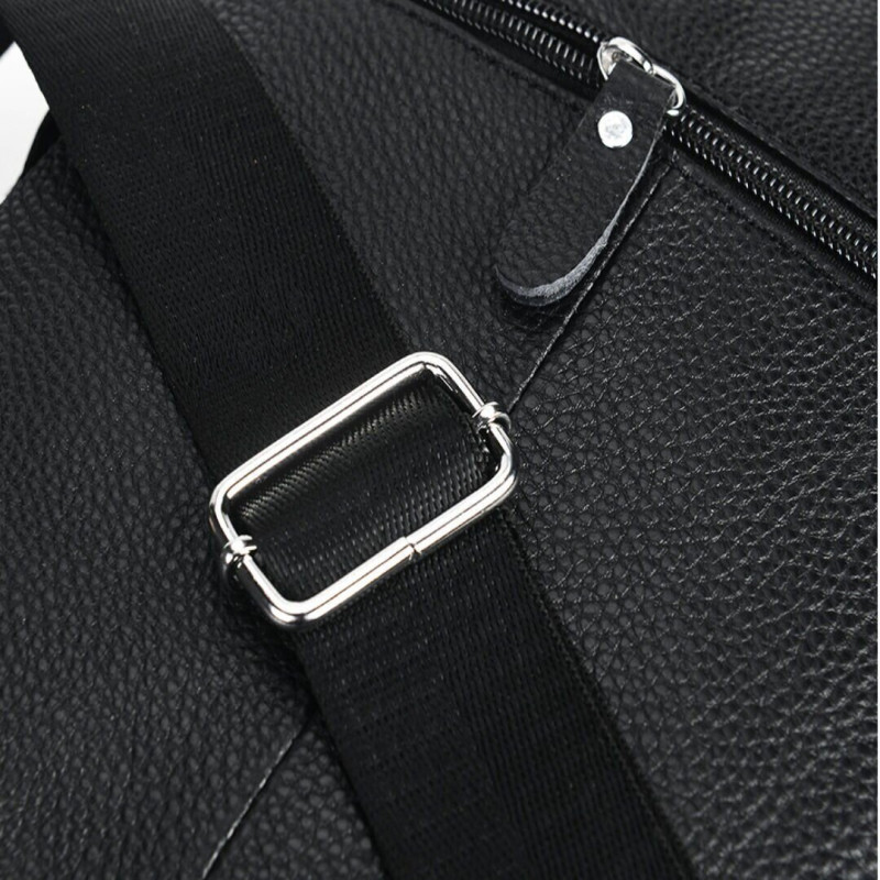 Сумка мессенджер кожаная Vintage Черная