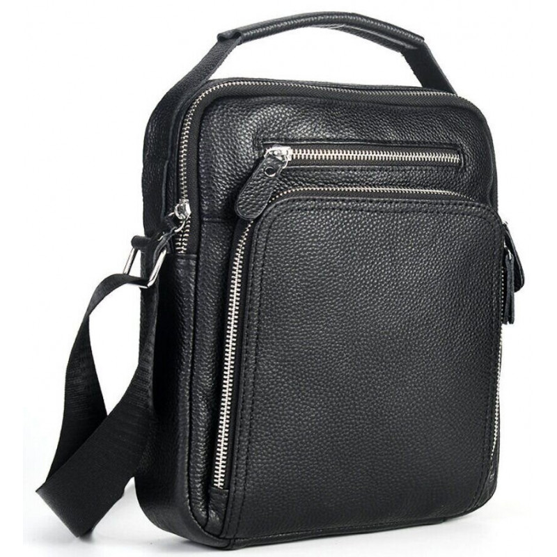 Сумка мессенджер кожаная Vintage Черная