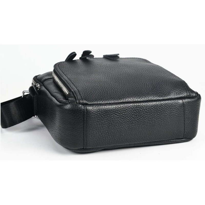 Сумка мессенджер кожаная Vintage Черная