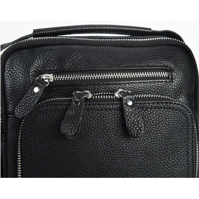 Сумка мессенджер кожаная Vintage Черная