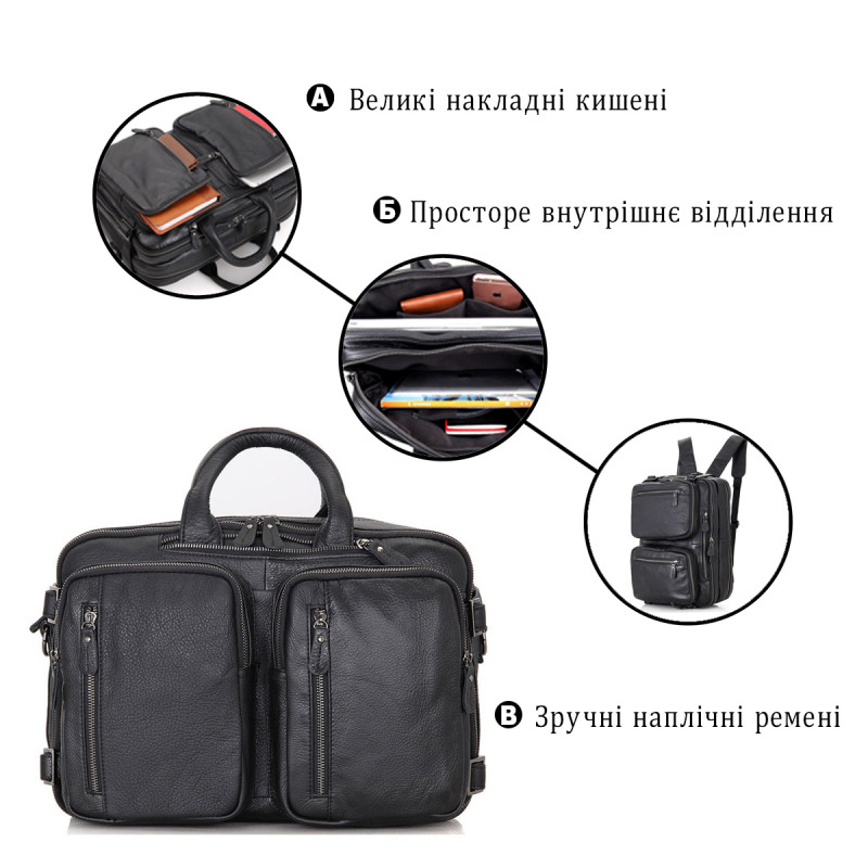 Сумка мужская Vintage Черная