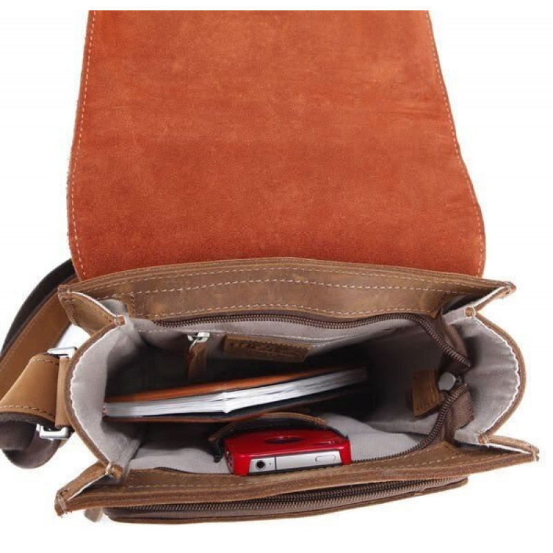 Сумка чоловіча Vintage з вінтажній шкіри Коричнева