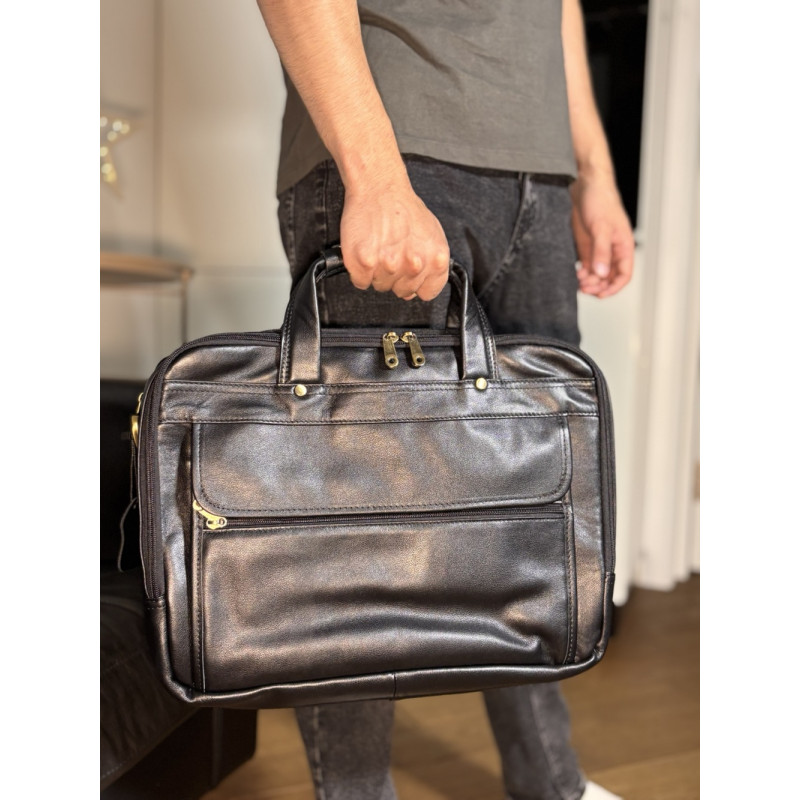 Сумка мужская Vintage для ноутбука . Черная