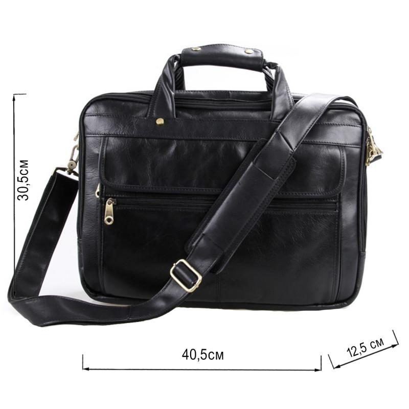 Сумка мужская Vintage для ноутбука . Черная