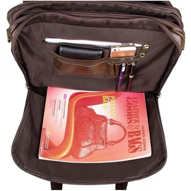 Сумка чоловіча Vintage для ноутбука з діагоналлю . дюйма Коричнева