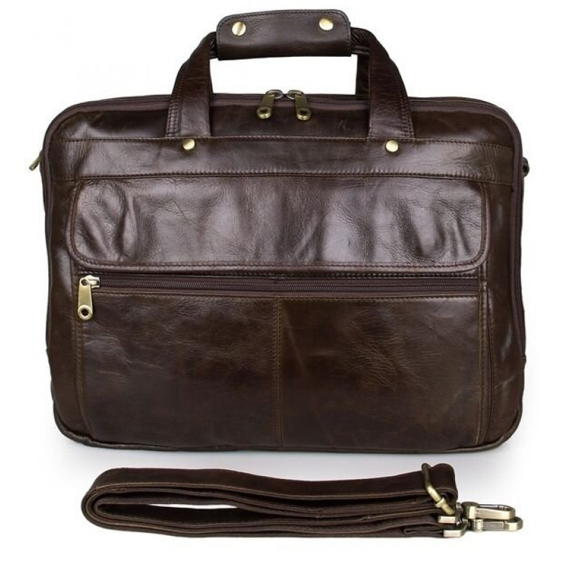 Сумка чоловіча Vintage для ноутбука з діагоналлю . дюйма Коричнева