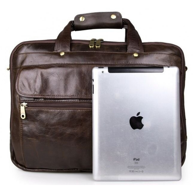 Сумка чоловіча Vintage для ноутбука з діагоналлю . дюйма Коричнева
