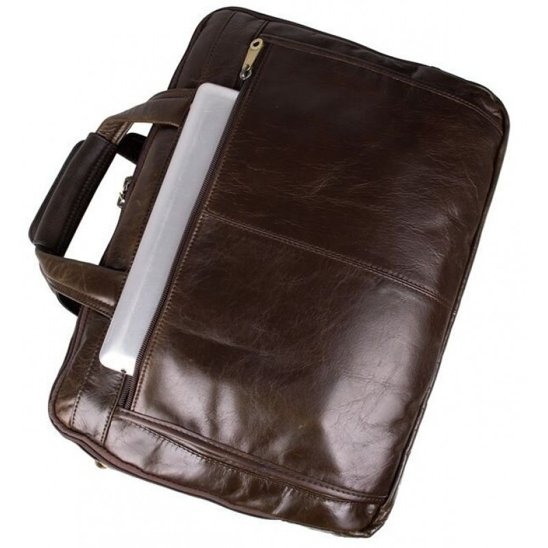 Сумка чоловіча Vintage для ноутбука з діагоналлю . дюйма Коричнева
