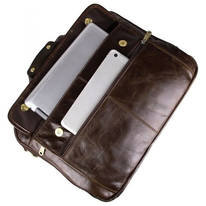 Сумка чоловіча Vintage для ноутбука з діагоналлю . дюйма Коричнева