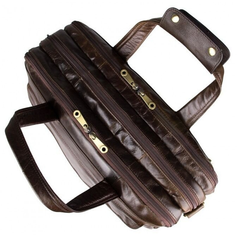 Сумка чоловіча Vintage для ноутбука з діагоналлю . дюйма Коричнева