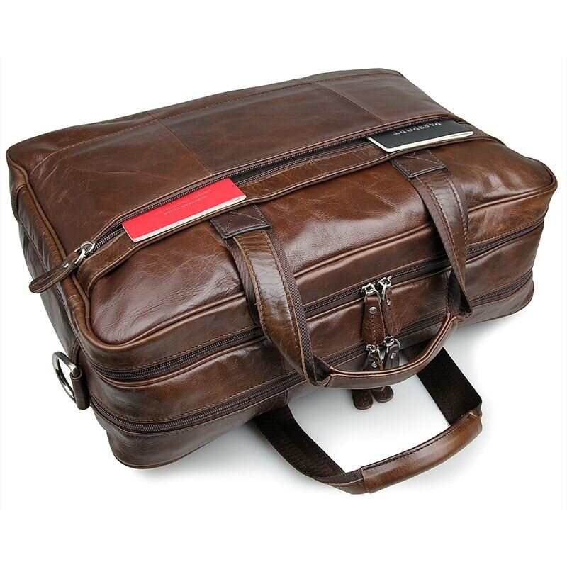 Сумка чоловіча Vintage для ноутбука дюймів Коричнева