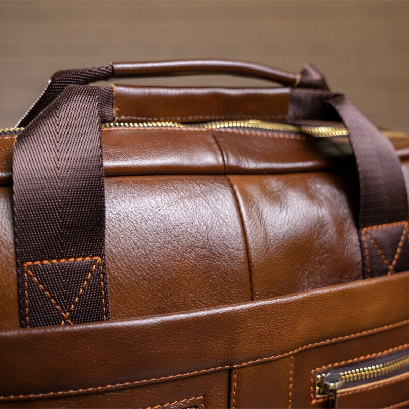 Сумка чоловіча Vintage шкіряна Коричнева